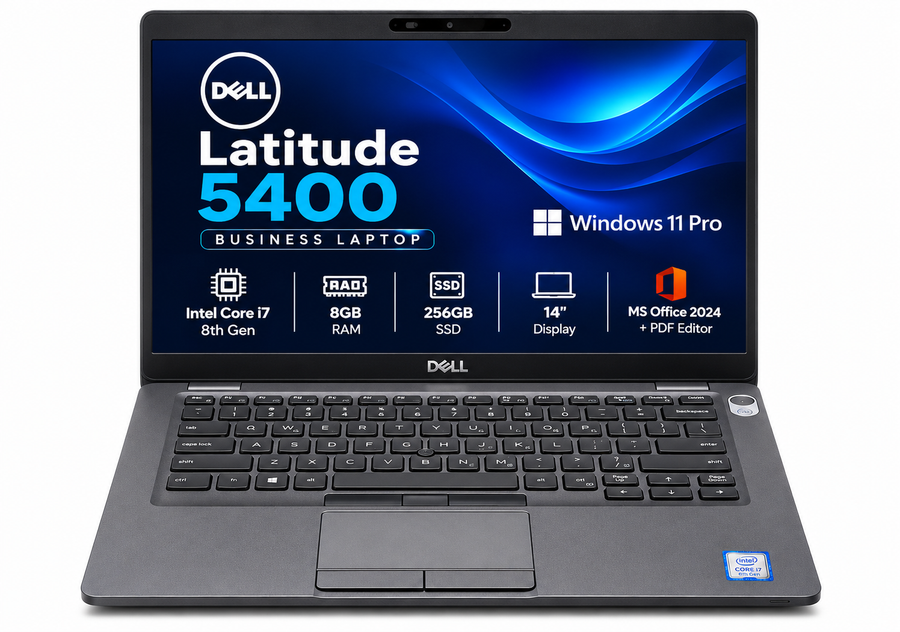 Dell Latitude 5400 | Core i7 8th Gen · 8GB RAM · 256GB SSD | 14" Display | Pre-owned Grade A Laptop in Qatar | QAR 799.