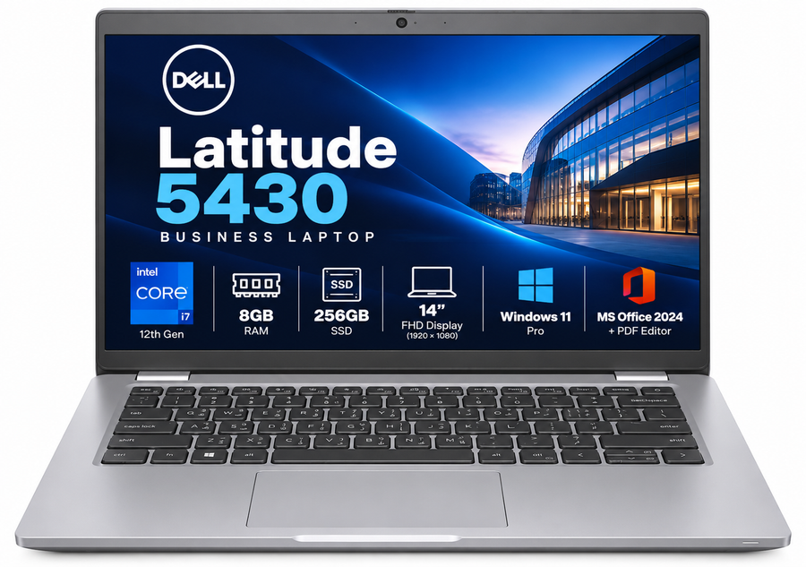 Dell Latitude 5430 - Intel Core i7 12th Gen · 8GB RAM · 256GB SSD | 14" FHD | Pre-owned Grade A.