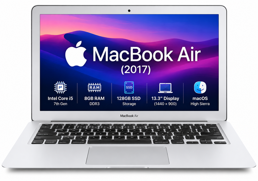 MacBook Air (2017) — Intel Core i5 · 8GB RAM · 128GB SSD | 13.3" Display | Pre-Owned Grade A