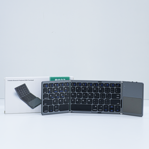 Bluetooth Foldable Keyboard-Arabic/English, Slim and Compact Energy-saving Wireless Keyboard with Touchpad for Apple MacBook/iMac/MacBook Pro/Air/Mac OS/Windows/Android/iPadOS 13.1 or Later