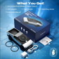 CyberDock 3-In-1 Wireless Charging Station for iPhone with Car Model Design 1:25 Scale, Qi Certified Mag-Safe Charger for iPhone iWatch AirPod, Rotating Charger with Ambient Light, 20W Adapter, Sliver