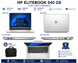 HP EliteBook 840 G8 — Core i5 11th Gen · 16GB · 512GB SSD | 14" FHD | Refurbished Grade A