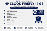 HP ZBOOK FIREFLY 14 G8 — Core i5 11th Gen · 16GB · 512GB SSD | 14" FHD | Refurbished Grade A