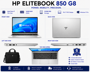 HP EliteBook 850 G8 — Core i7 11th Gen · 16GB · 512GB SSD | 14" FHD | Refurbished Grade A