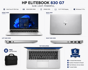 HP EliteBook 830 G7 — Core i5 10th Gen · 8GB · 256GB SSD | 13.3" FHD | Refurbished Grade A