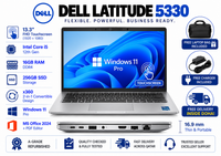 Dell Latitude 5330 — Core i5 12th Gen · 16GB RAM · 256GB SSD | 13.3″ FHD x360 Touchscreen | Pre-owned Grade A.