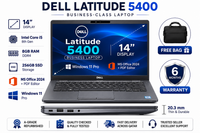 Dell Latitude 5400 — Core i5 8th Gen · 8GB RAM · 256GB SSD | 14" Display | Pre-owned Grade A