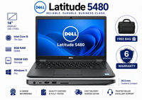 Dell Latitude 5480 — Core i5 7th Gen · 8GB RAM · 256GB SSD | 14” Display | Pre-Owned Grade A Laptop in Qatar