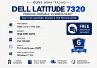 Dell Latitude 7320 — Core i7 11th Gen · 16GB RAM · 256GB SSD | 13.3" FHD | Pre-owned Grade A
