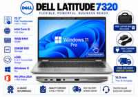 Dell Latitude 7320 — Core i5 11th Gen · 16GB RAM · 256GB SSD | 13.3″ FHD x360 Touchscreen | Pre-owned Grade A
