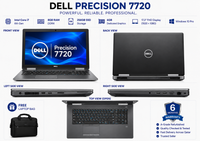 Dell Precision 7720 — Intel Core i7 6th Gen · 8GB RAM · 256GB SSD · 6GB Graphics | 17.3" Display | Pre-owned Grade A Workstation Laptop in Qatar