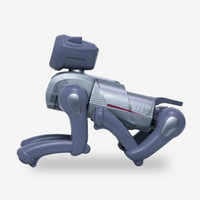 AI Bionic Robot Dog (Black) — App & Voice Controlled Smart Toy with LED Expressions