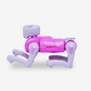 AI Bionic Robot Dog – Pink  Smart Mechanical Toy | App + Voice Control   (Bluetooth) | Programmable • LED Expressions • Walk & Dance • Rechargeable Battery