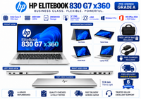 HP EliteBook 830 G7 x360 — Core i7 10th Gen · 8GB RAM · 256GB SSD | 13" Touchscreen 2-in-1 | Pre-owned Grade A