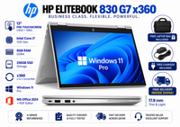 HP EliteBook 830 G7 x360 — Core i7 10th Gen · 8GB RAM · 256GB SSD | 13" Touchscreen 2-in-1 | Pre-owned Grade A