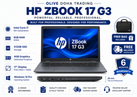HP ZBook 17 G3 — Core i7 6th Gen · 8GB RAM · 512GB SSD · 4GB Graphics | 17" Display | Pre-Owned Grade A