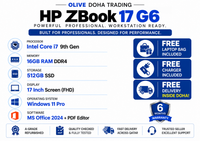HP ZBook 17 G6 — Core i7 9th Gen · 16GB RAM · 512GB SSD | 17" FHD | Pre-owned Grade A.