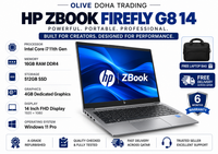 HP ZBook Firefly G8 14 — Core i7 11th Gen · 16GB DDR4 RAM · 512GB SSD · 4GB Graphics | 14" FHD | Pre-Owned Grade A
