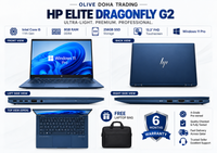 HP Elite Dragonfly G2 — Core i5 11th Gen · 8GB RAM · 256GB SSD | 13.3" FHD Touchscreen | 360° Convertible Design | Pre-Owned Grade A.