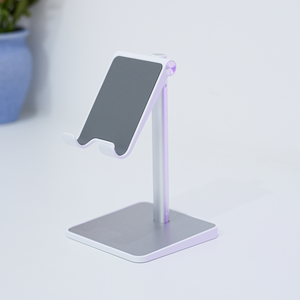 OMOTON Phone Stand, Angle Height Adjustable, Mobile Phone Stand, Vertical Desktop Holder, Compatible with iPhone  17/12/11/8/Pro/XS/XR/Max and All Smartphones (Up to 7 In)-White