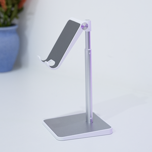 OMOTON Adjustable Phone Stand — Desktop Holder for All Smartphones (White)
