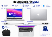 MacBook Air (2017) — Intel Core i5 · 8GB RAM · 128GB SSD | 13.3" Display | Pre-Owned Grade A