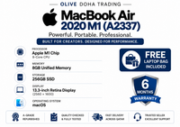Apple MacBook Air 2020 M1 (A2337) —  8GB RAM · 256GB SSD | 13.3" Retina Display | macOS 26  | Pre-owned Grade A
