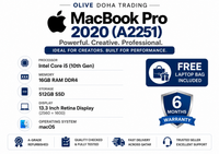 Apple MacBook Pro 2020 (A2251) — Intel Core i5 · 16GB RAM · 512GB SSD | 13.3" Retina Display | macOS | Pre-owned Grade A Laptop in Qatar