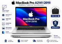 Apple MacBook Pro A2141 (2019) — Intel Core i7 · 16GB RAM · 512GB SSD · 4GB Graphics | 16" Retina Display | Pre-owned Grade A