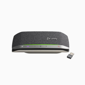 POLY - Sync 20+ USB-A Personal Bluetooth Smart Speakerphone (Plantronics) - Connect to Smartphones via Bluetooth-PC/Mac via - BT600 Dongle -Works with Teams (Certified), Zoom & More,Black